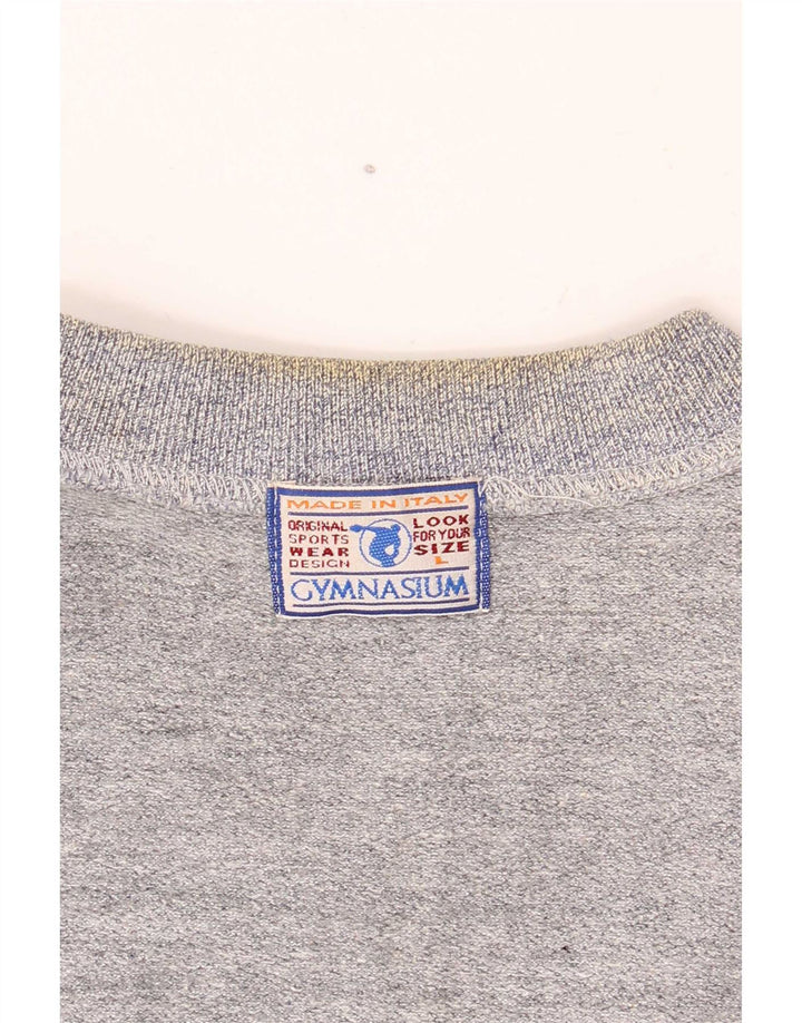 Gymnasium Herre Grafisk Sweatshirt Jumper Large Blue Colourblock