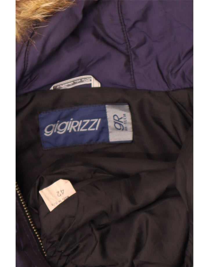 Gigi Rizzi Dame Windbreaker Jacket IT 42 Medium Navy Blue Colourblock