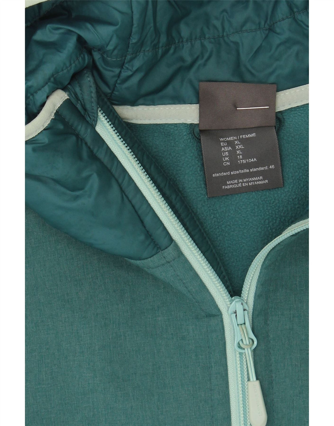 JACK WOLFSKIN Womens Hooded Windbreaker Jacket UK 18 XL Green Polyester Vintage Jack Wolfskin and Second-Hand Jack Wolfskin from Messina Hembry 