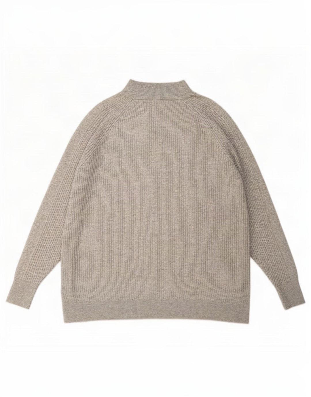 Marks & Spencer Dame Oversized Zip Neck Jumper Sweater UK 18 XL Grå