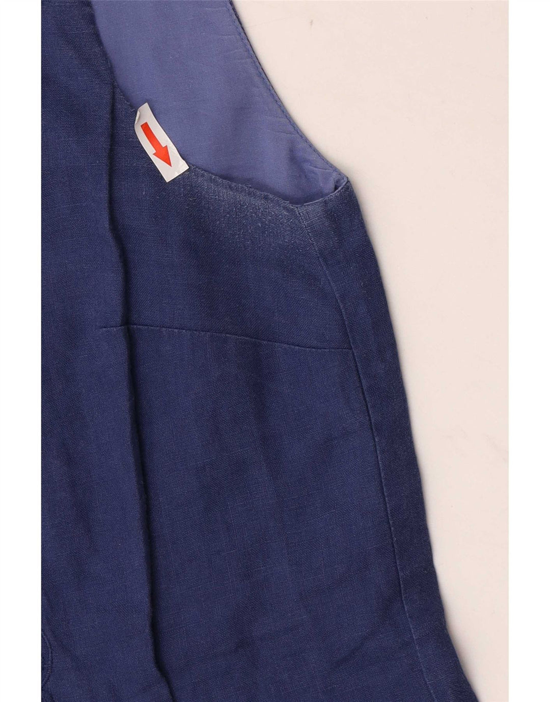 Jigsaw Dame Ærmeløs Basic Kjole UK 10 Small Navy Blue Floral Linen