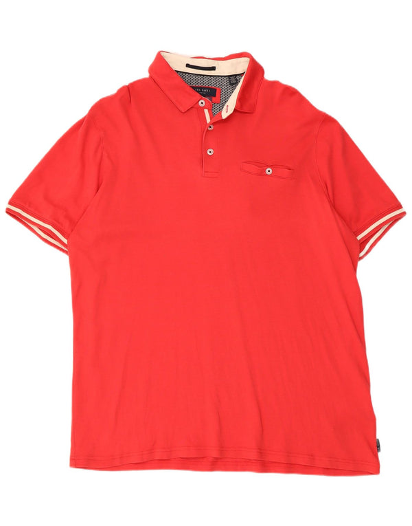 Ted Baker herre poloshirt str. 5 XL Rød bomuld