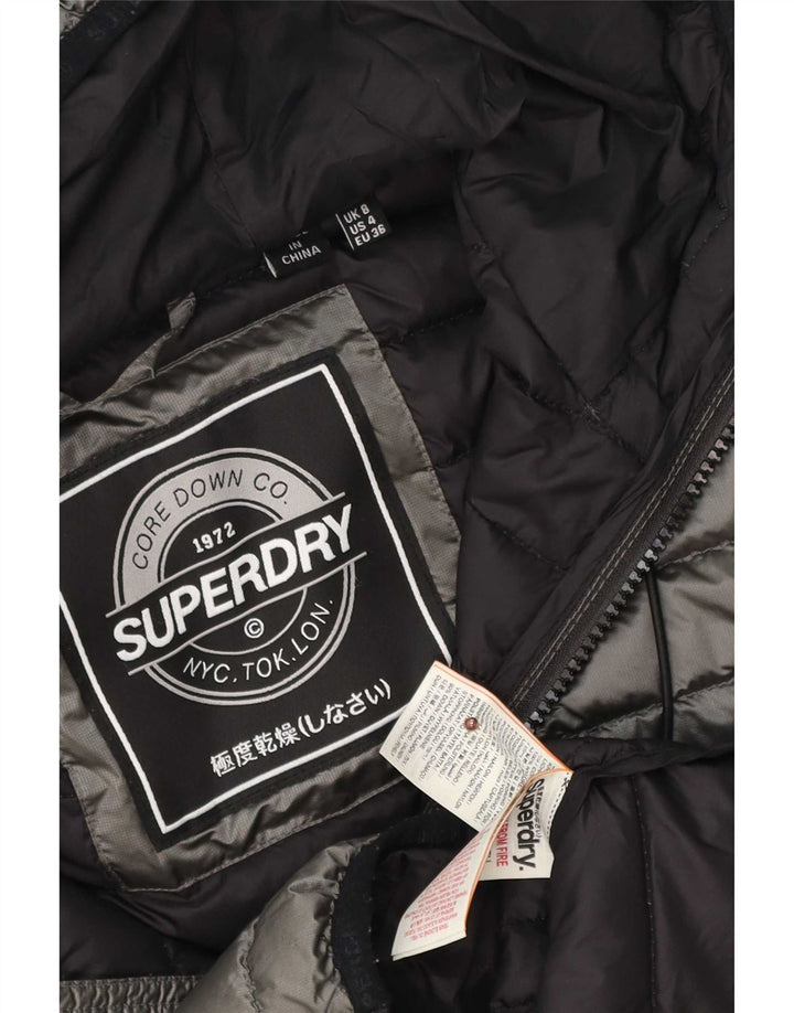 Superdry Polstret hættejakke til kvinder UK 8 Lille grå polyester