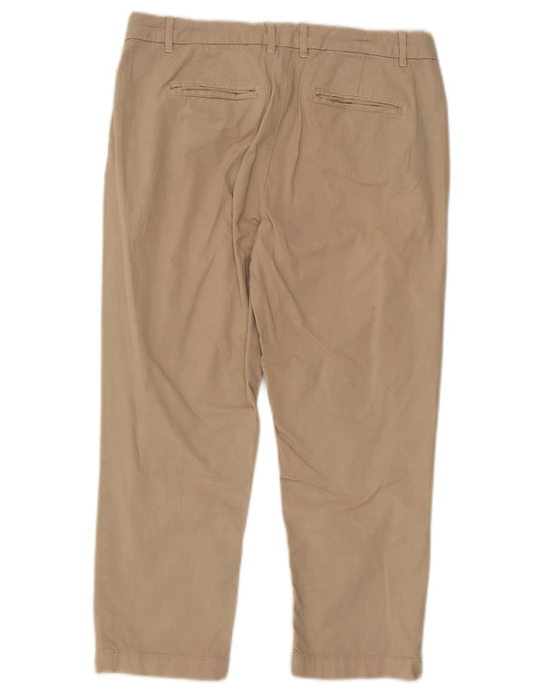 Fat Face Dame Capri Bukser UK 10 Small W28 L22 Beige Bomuld