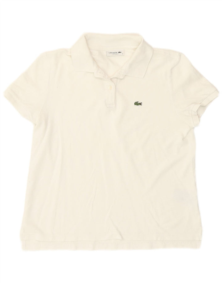 Lacoste Womens Regular Fit Polo Shirt Størrelse 38 Medium Hvid Bomuld
