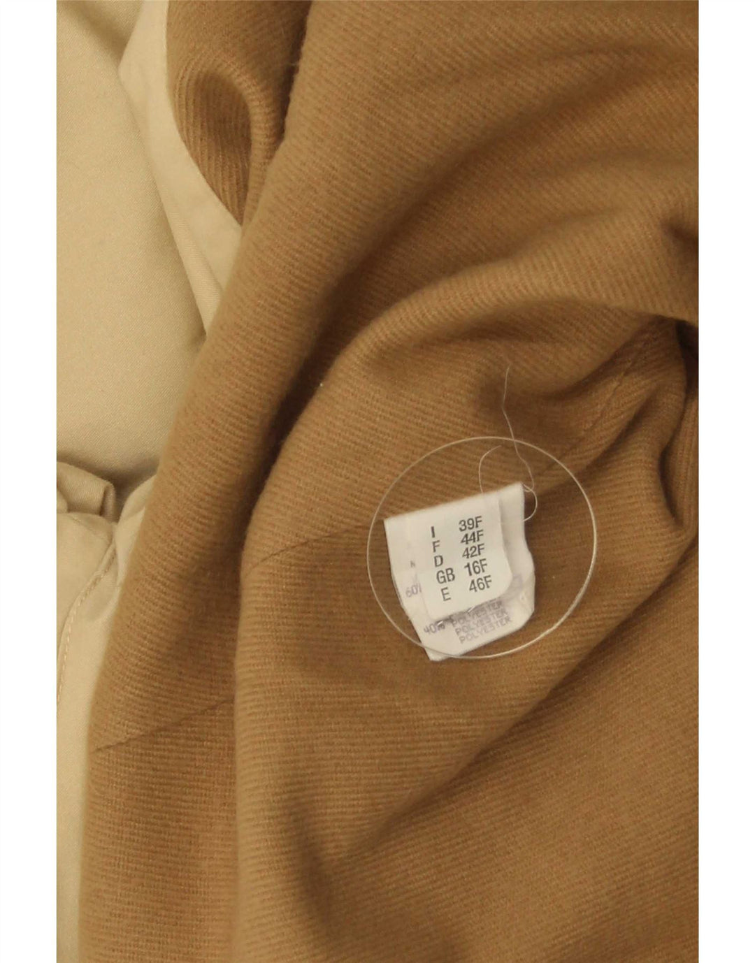 ELENA MIRO Oversize overfrakke til kvinder UK 16 Stor beige bomuld