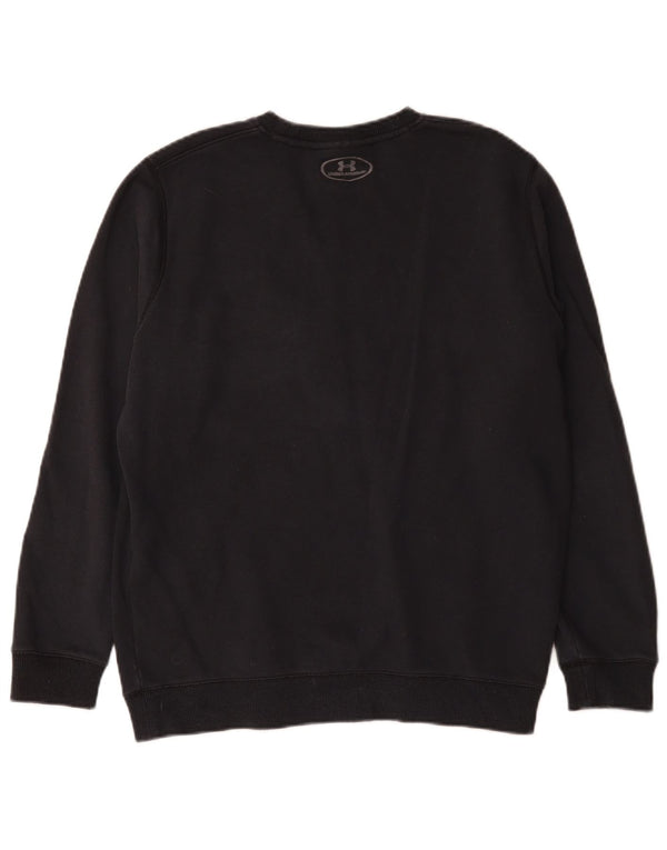 Under Armour Herre Cold Gear Sweatshirt Jumper Medium Sort Bomuld
