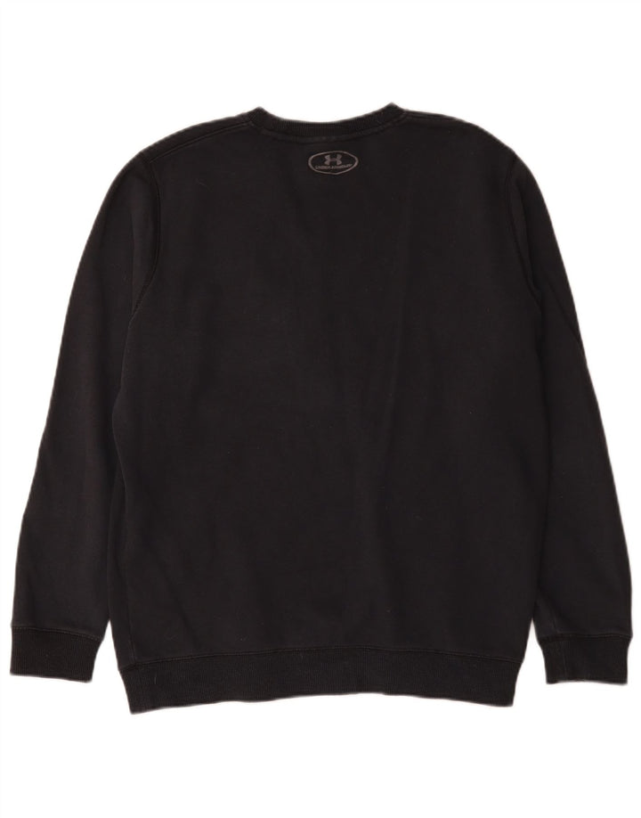 Under Armour Herre Cold Gear Sweatshirt Jumper Medium Sort Bomuld