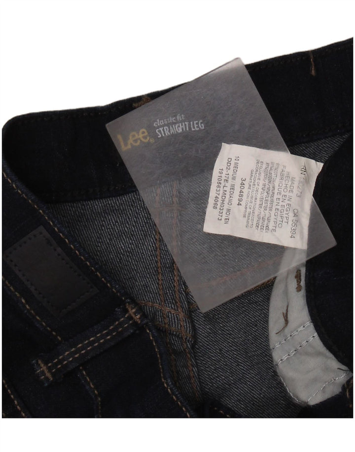 LEE Dame Højtaljede Lige Jeans US 10 Large W30 L32 Navy Blue