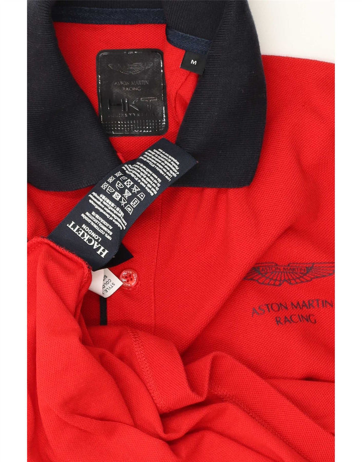 Hackett Herre Grafisk Rugby Polo Shirt Medium Rød Bomuld