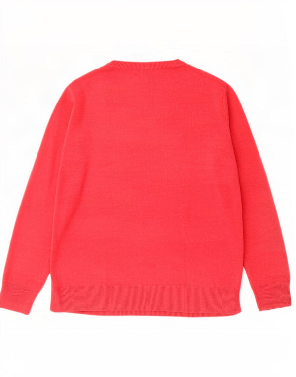 Marks & Spencer Dame Boat Neck Jumper Sweater UK 16 Large Red