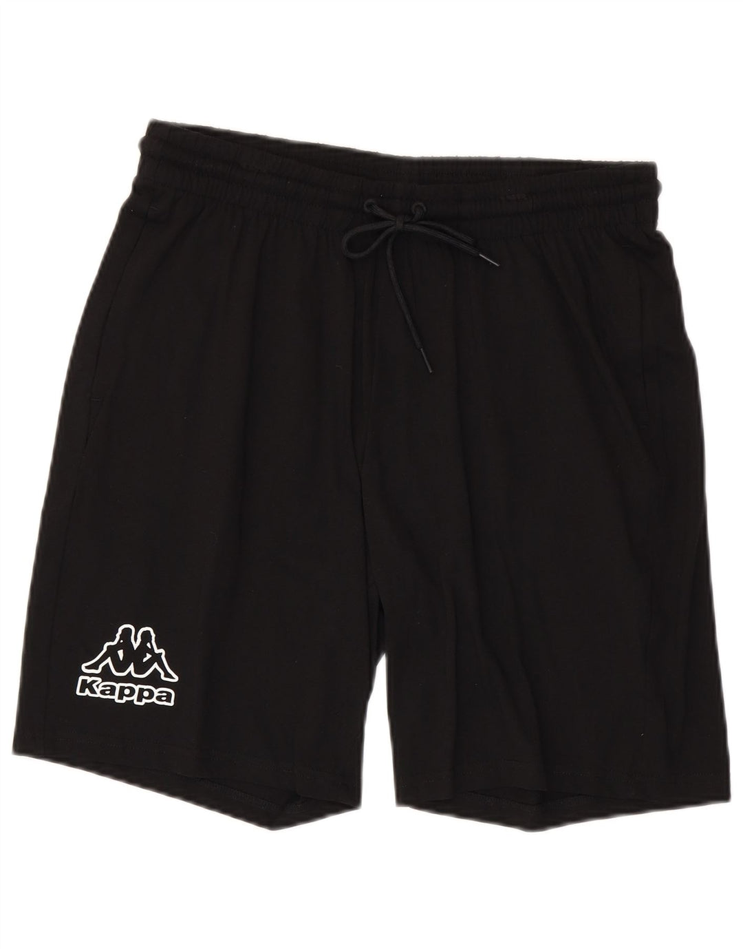 KAPPA Grafiske sportsshorts til mænd, store sorte bomuld