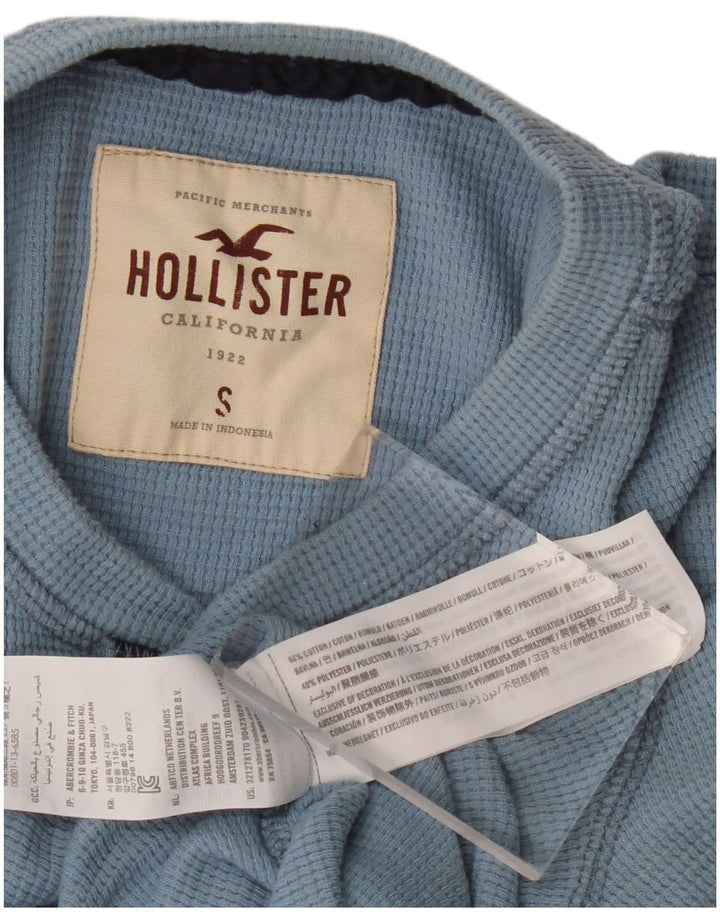 Hollister Herre Top Langærmet Lille Blå Bomuld