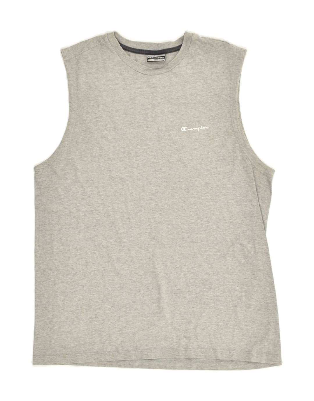 CHAMPION Womens Vest Top UK 18 XL Grey Cotton | Vintage Champion | Thrift | Second-Hand Champion | Used Clothing | Messina Hembry 