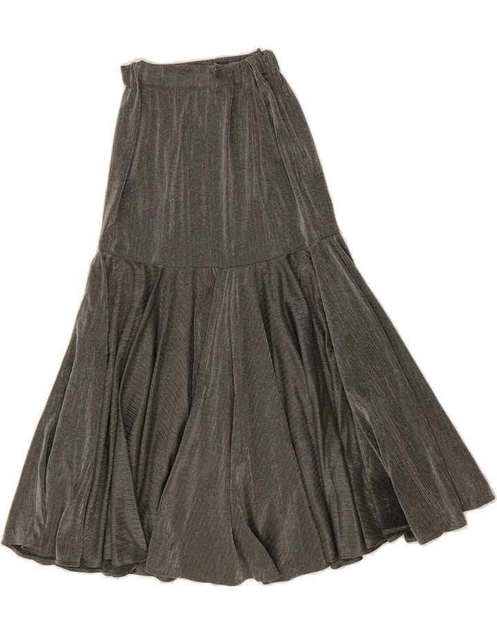 VINTAGE Womens Maxi Skirt W24 XS Grey Polyamide Vintage Vintage and Second-Hand Vintage from Messina Hembry 