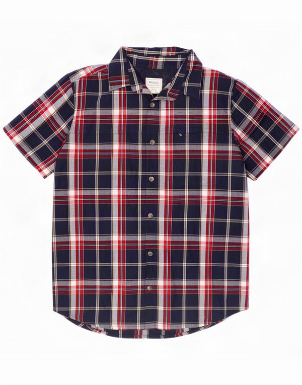 Mountain Warehouse Kortærmet skjorte til mænd Medium Navy Blue Check