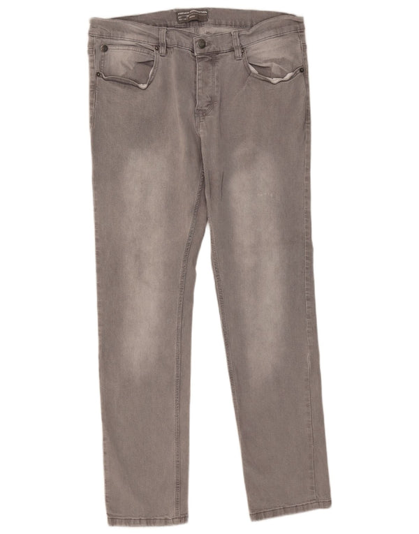 French Connection Skinny Jeans til mænd W34 L32 Grå bomuld