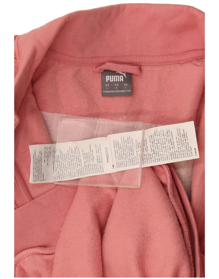 Puma Grafisk træningsdragt topjakke til kvinder UK 16 Stor Pink Bomuld
