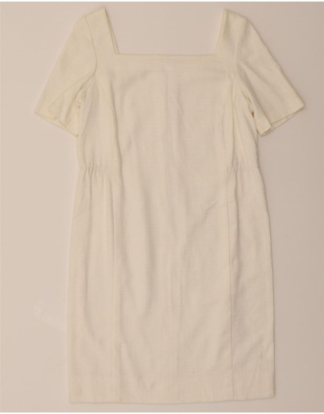 VINTAGE Womens Shift Dress UK 12 Medium White Vintage Vintage and Second-Hand Vintage from Messina Hembry 