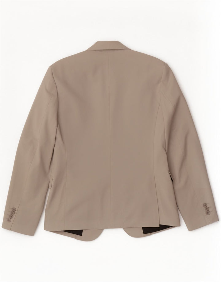 Zara Herre 2-knaps blazerjakke EU 46 Small Grey Viscose Classic