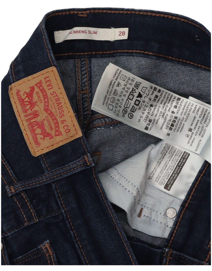 LEVI'S Kvinder Slankende Slim Jeans W28 L30 Blå Bomuld