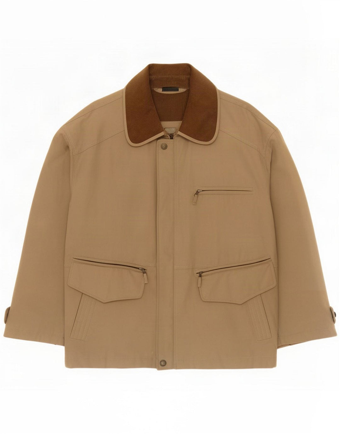 Lancetti Herre Utility Jacket UK 48 4XL Beige Cotton
