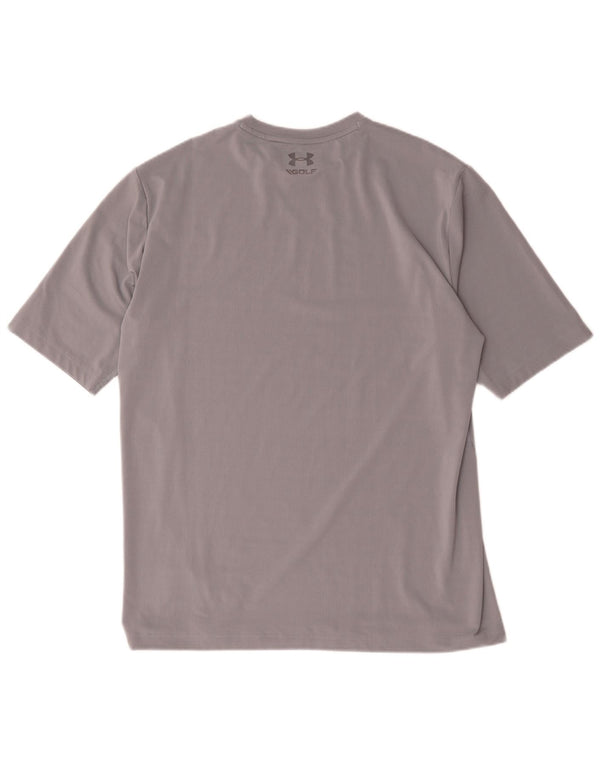 Under Armour Herre Heat Gear T-Shirt Top XL Grå Polyester