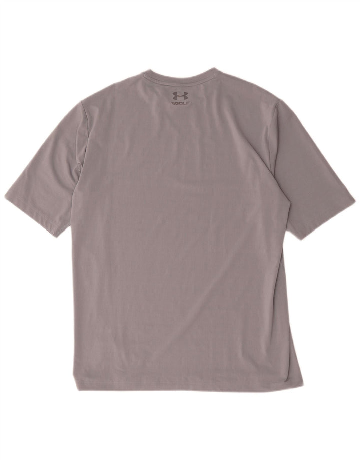 Under Armour Herre Heat Gear T-Shirt Top XL Grå Polyester