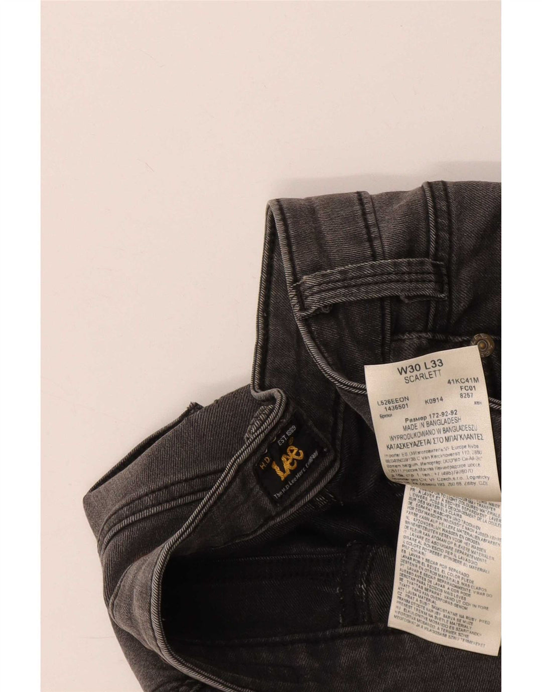 Lee Dame Skinny Jeans W30 L33 Grå Bomuld