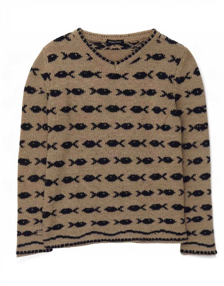 Marina Yachting Dame V-hals sweater UK 12 Medium Beige