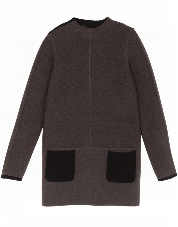 Marks & Spencer Dame Jumper Dress UK 14 Large Grå Colourblock