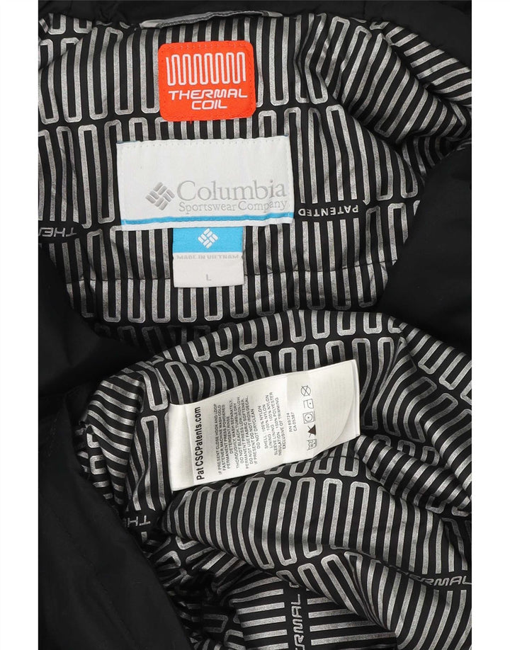 Columbia Herre Hooded Windbreaker Jacket UK 40 Large Black Nylon