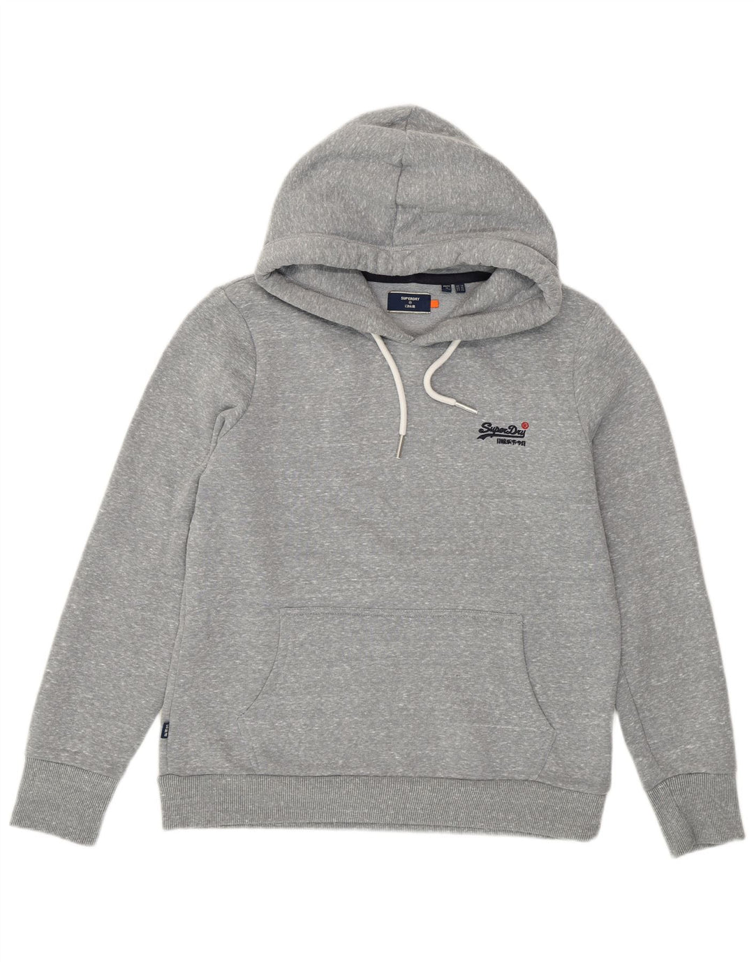 Superdry hættetrøje til kvinder UK 14 Large, grå flækket polyester