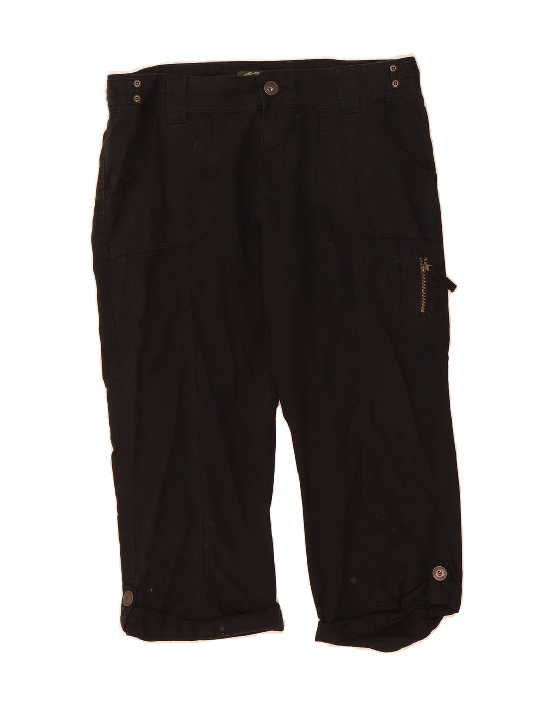 EDDIE BAUER Womens Straight Capri Trousers US 10 Large W32 L21  Black Vintage Eddie Bauer and Second-Hand Eddie Bauer from Messina Hembry 
