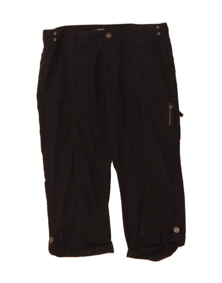 EDDIE BAUER Womens Straight Capri Trousers US 10 Large W32 L21  Black Vintage Eddie Bauer and Second-Hand Eddie Bauer from Messina Hembry 