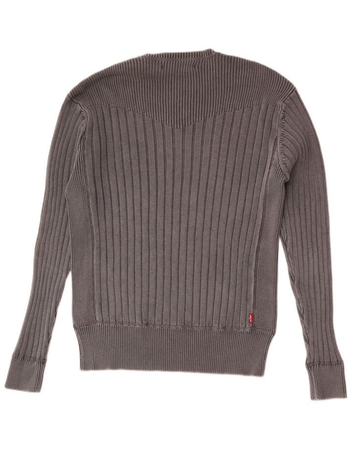 Levi's Herre sweater med rund hals, stor grå bomuld