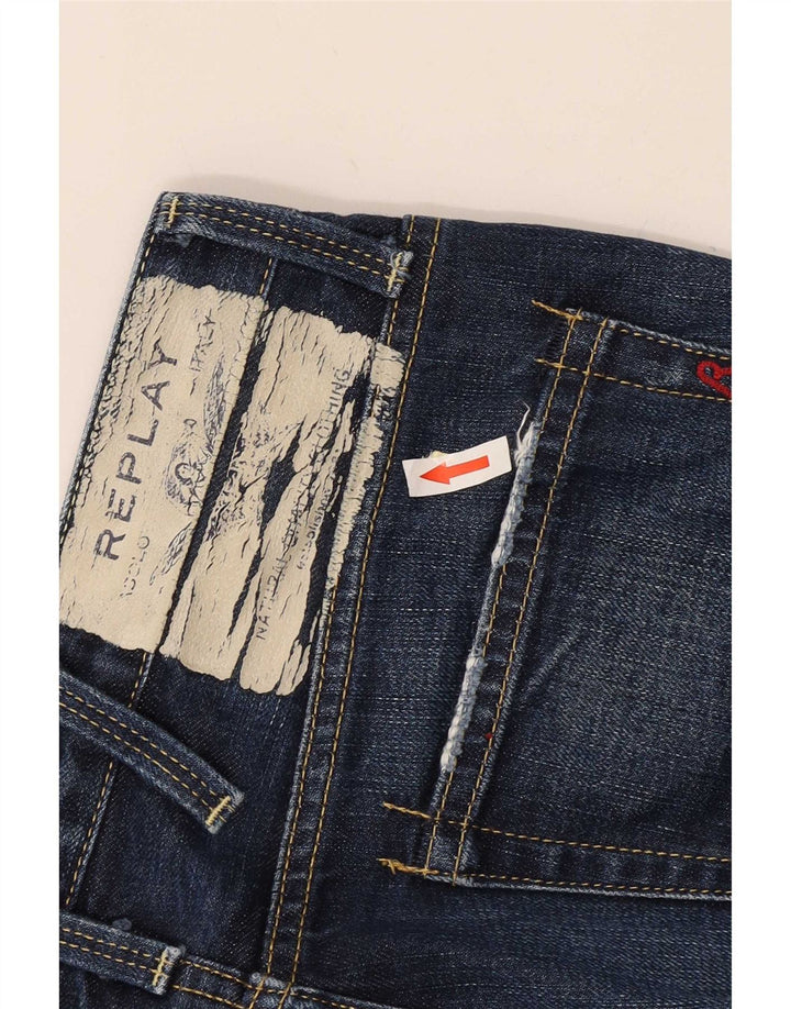 Replay Herre Tirmar Distressed Slim Jeans W30 L28 Blå Bomuld