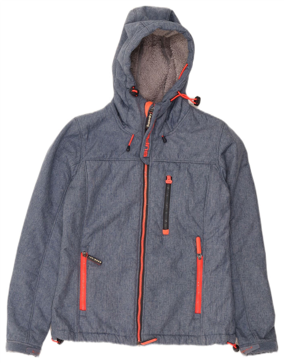 Superdry Graphic Windbreaker Jacket til kvinder UK 14 Medium Blue