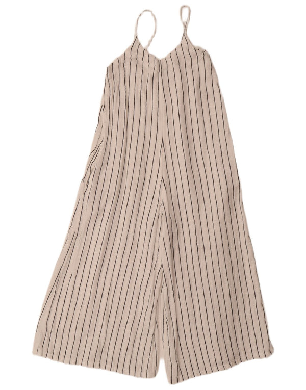 Marks & Spencer Girls Jumpsuit uden ærmer 9-10 år hvid nålestribet bomuld