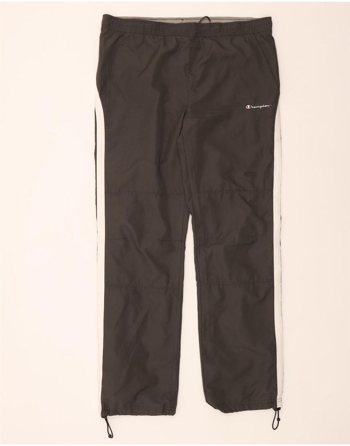 CHAMPION Mens Tracksuit Trousers Large  Grey Colourblock Polyester Vintage Champion and Second-Hand Champion from Messina Hembry 