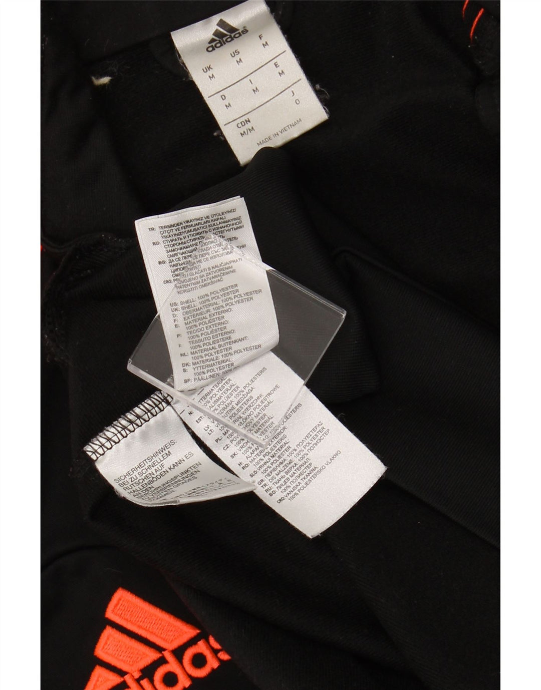 ADIDAS Træningsdragt til mænd Topjakke Medium Sort Colourblock Polyester