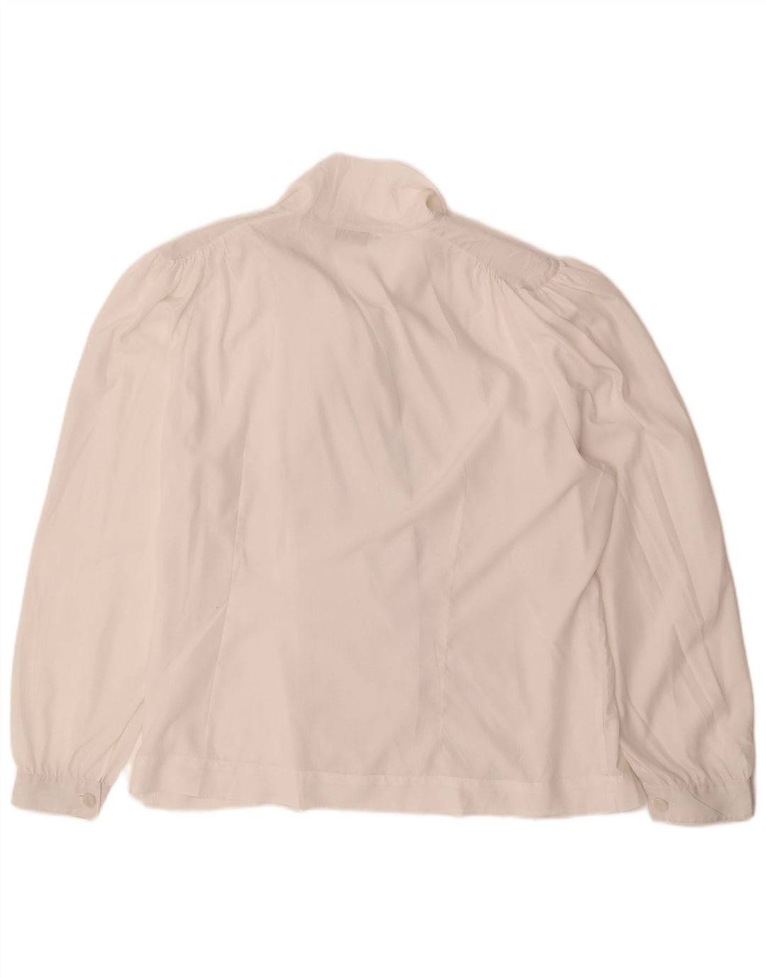 Vintage Dame Front Tie Shirt Bluse IT 51 XL Off White