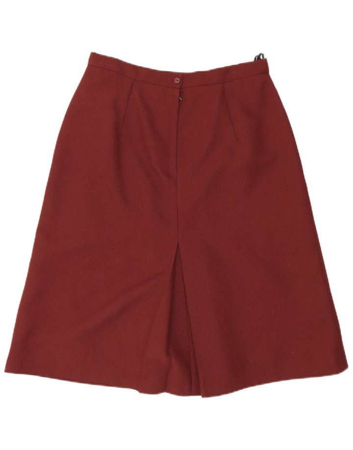 Vintage midi-nederdel til kvinder W30 Medium Burgundy