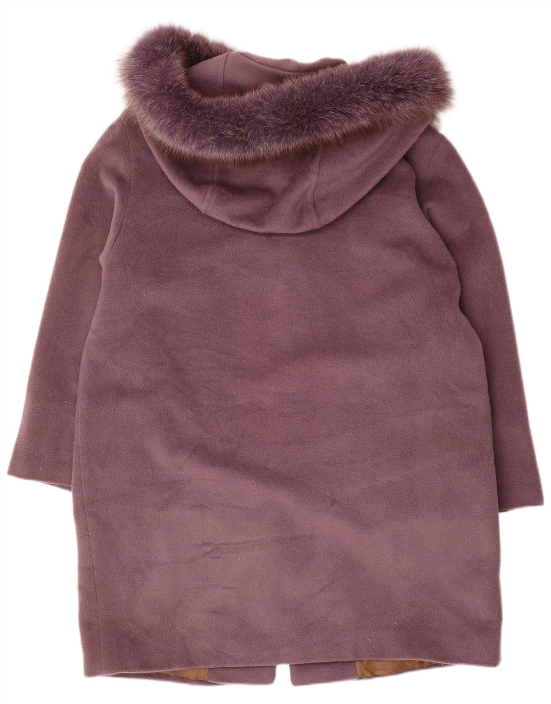 Armorica Dame Hætte Oversized Overfrakke IT 46 Stor Lilla Uld