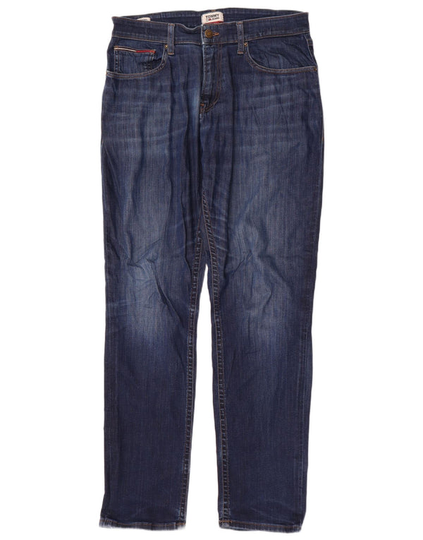 Tommy Hilfiger Herre Ryan Straight Jeans W32 L34 Marineblå Bomuld