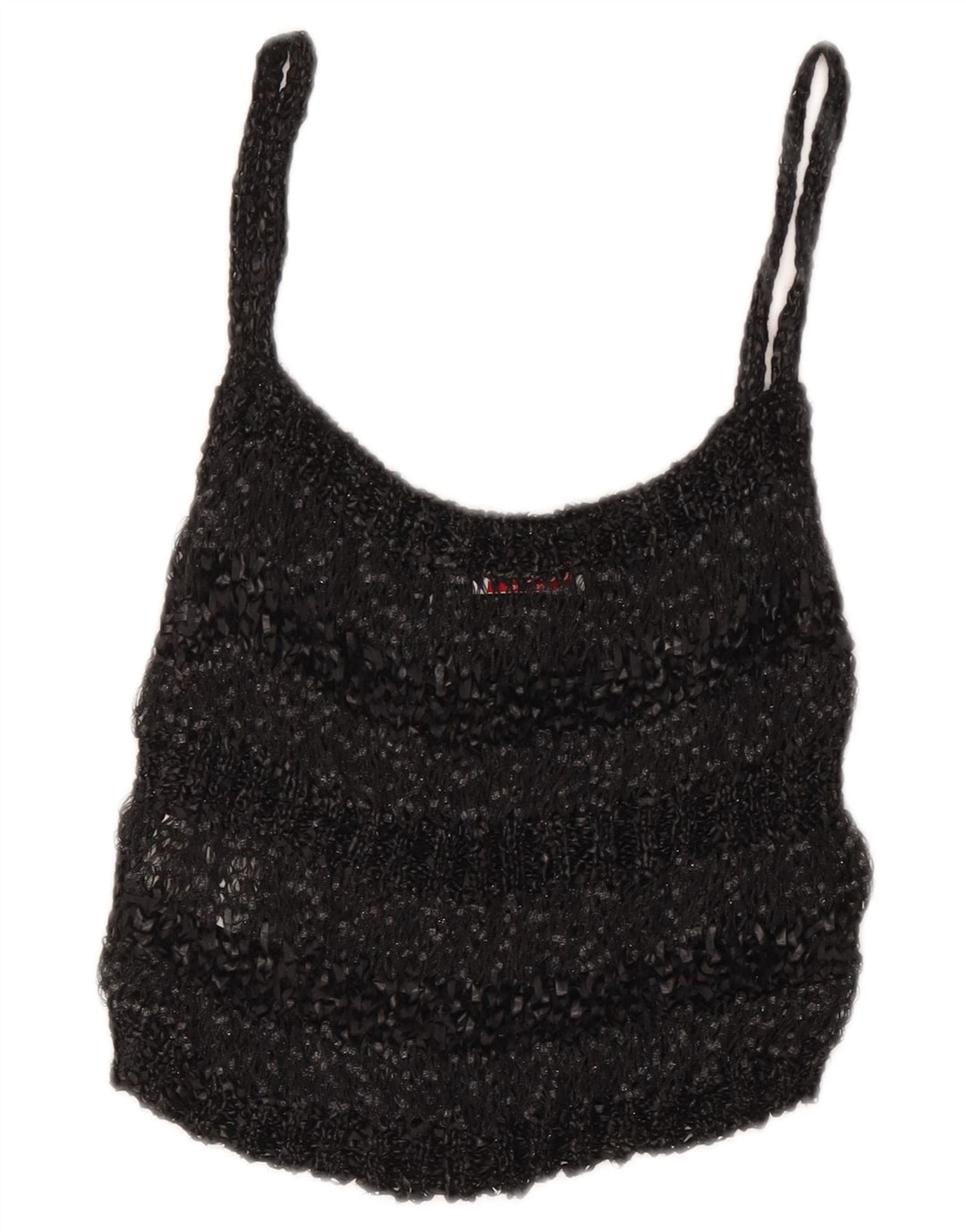 Codice Womens Crop See Through Cami Top UK 8 Small Grey Flecked Polyamide