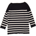MASSIMO DUTTI Womens Boat Neck Jumper Sweater UK 14 Medium Navy Blue Vintage Massimo Dutti and Second-Hand Massimo Dutti from Messina Hembry 