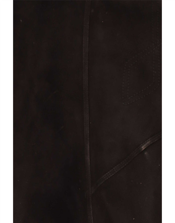 Muflone Dame Shearling Coat IT 48 XL sort læder