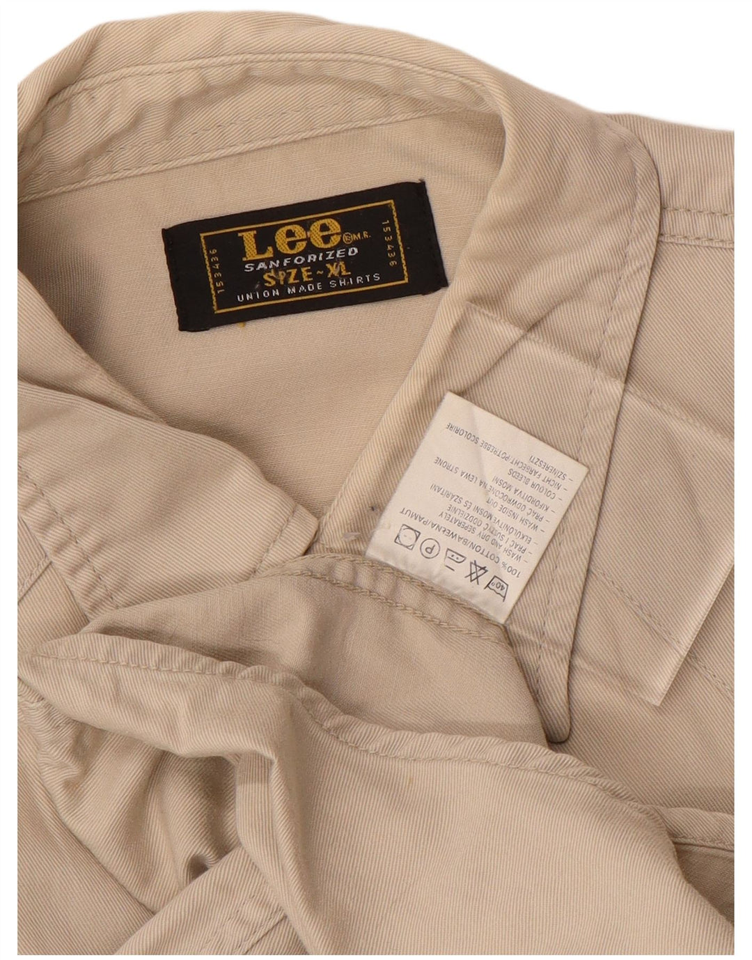 Lee Herreskjorte XL Beige Bomuld