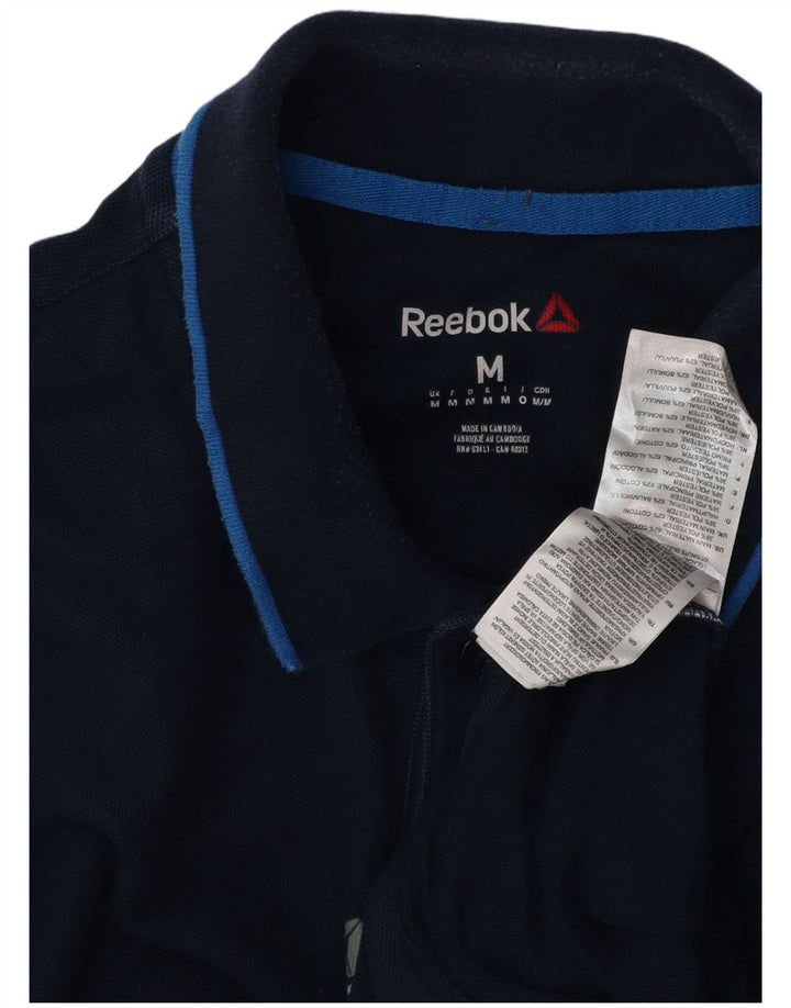 REEBOK Poloshirt til mænd Medium marineblå bomuld